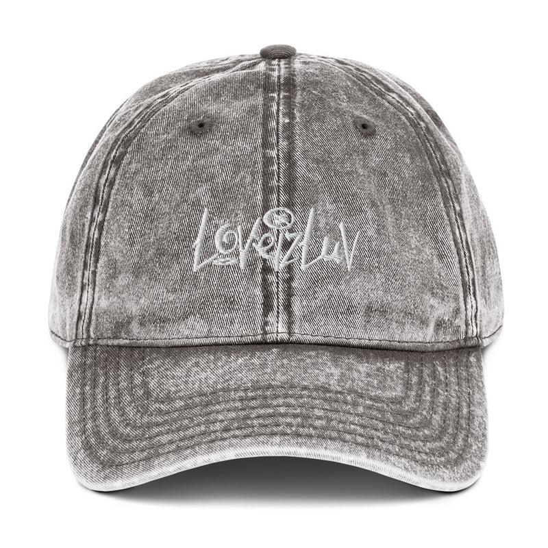 Vintage Embroidered Cotton Twill Cap