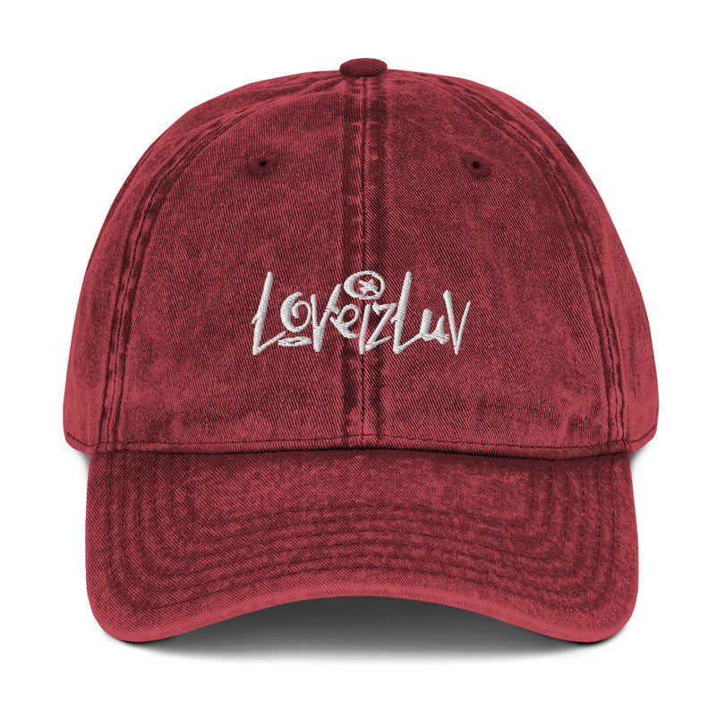 Vintage Embroidered Cotton Twill Cap