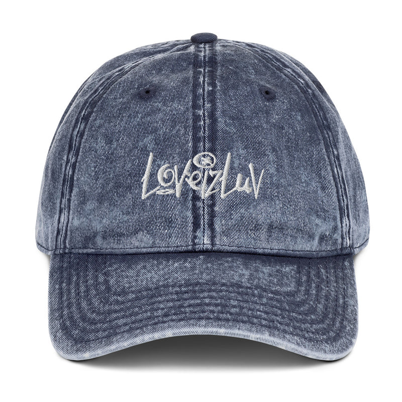 Vintage Embroidered Cotton Twill Cap